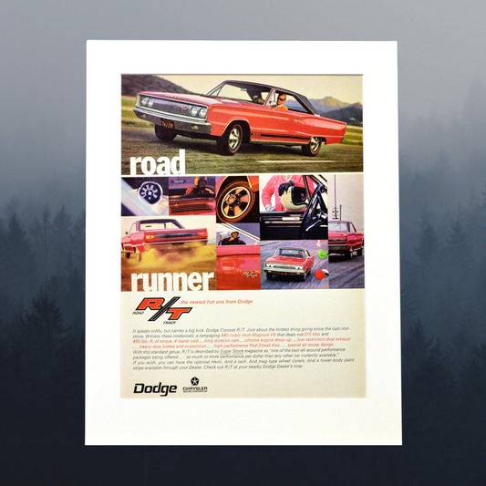 1967 Dodge Coronet R/T Ad - Vintage Mopar Muscle Car Print 