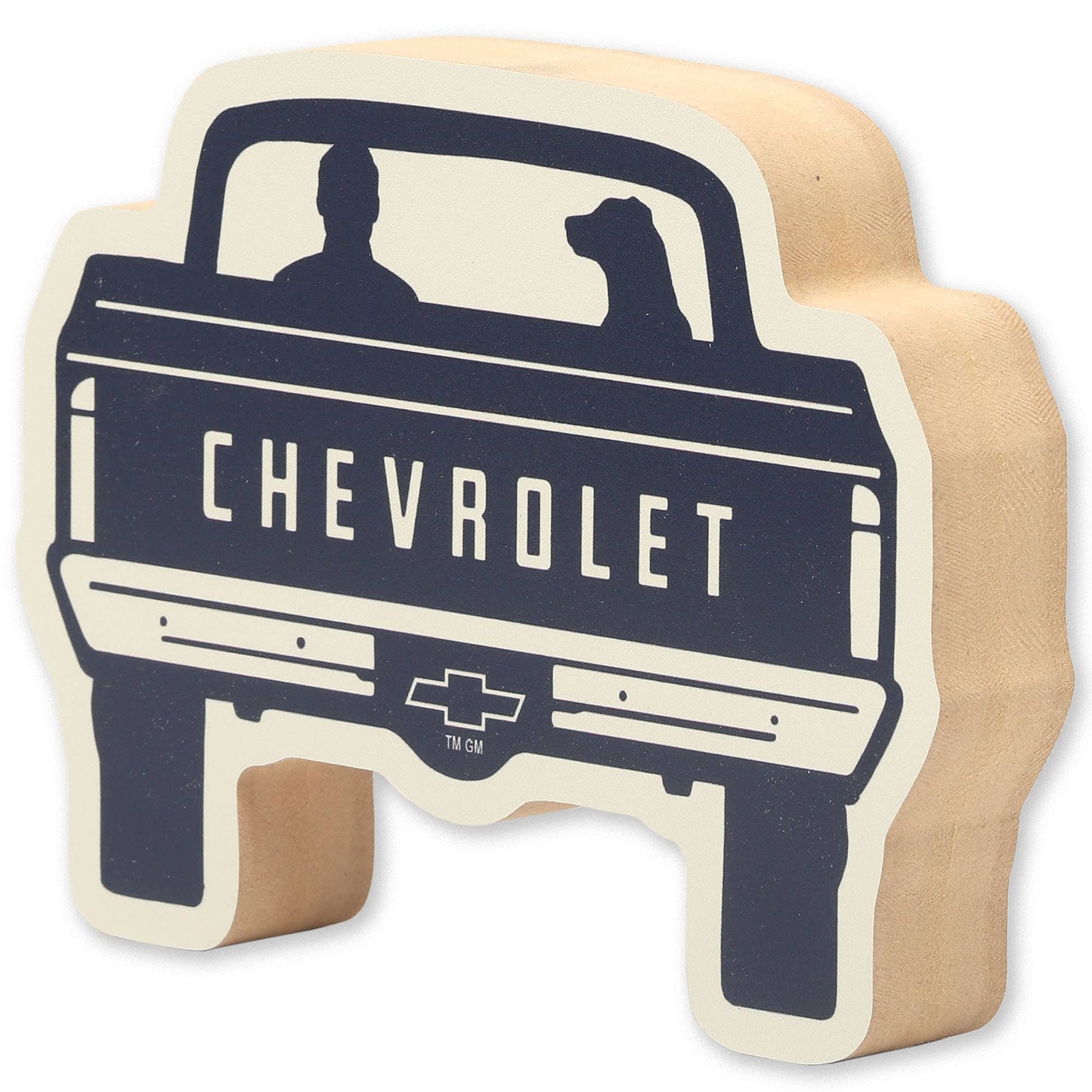 Chevrolet Truck And Passenger Dog Chunky Wood Wall Decor