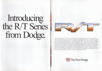 1999 Dodge R/T Series dealer brochure Viper RT10 Dakota 5.9 RT Neon RT Intrepid RT fold-out sales literature