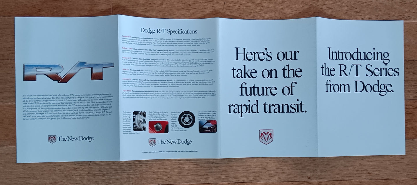 Dodge R/T series brochure open 