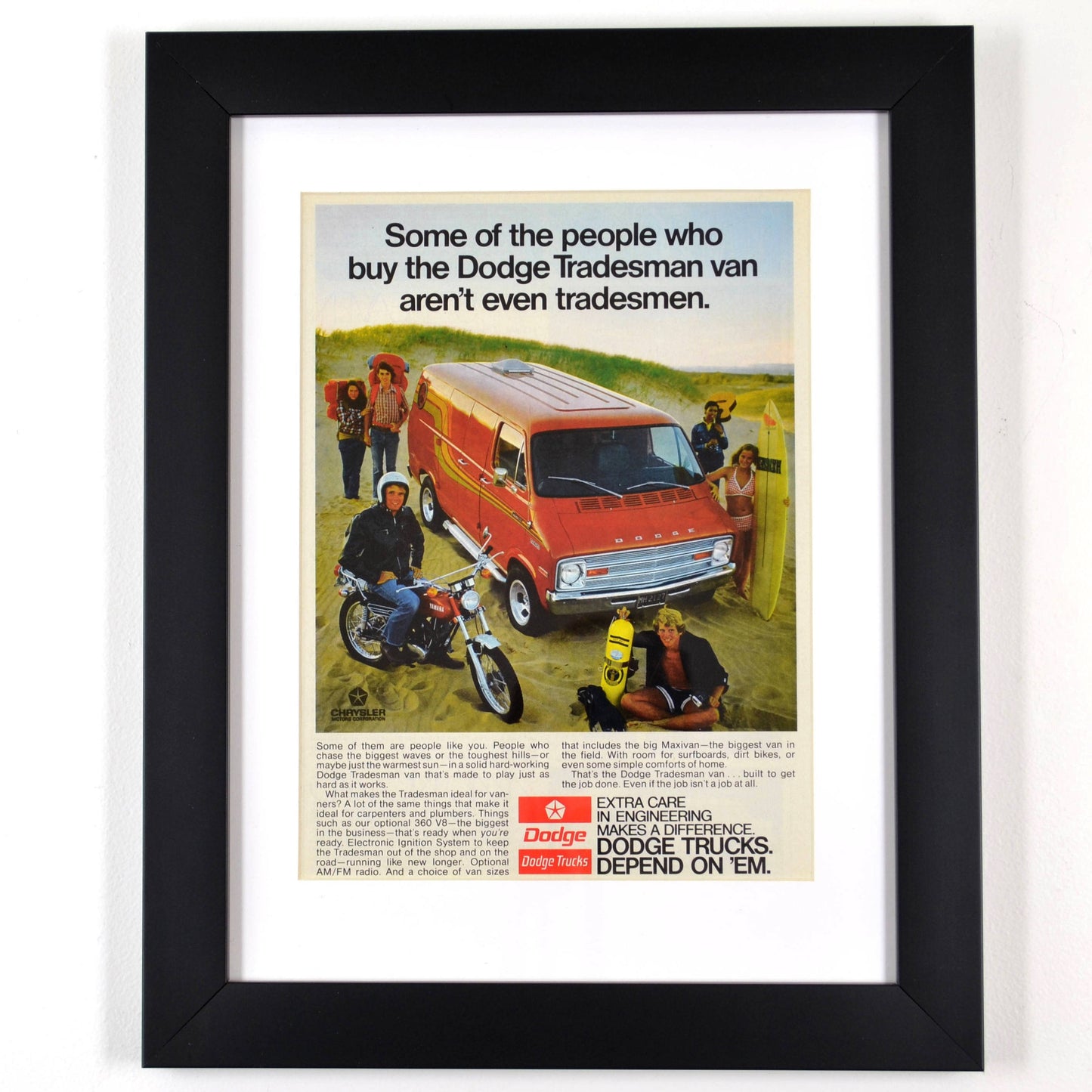 Own a Piece of 70s Van Culture, framed