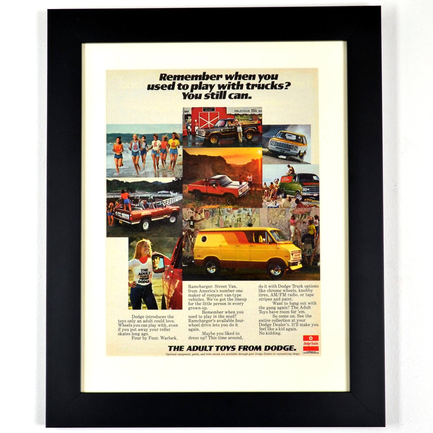 1978 Dodge Trucks Print, framed