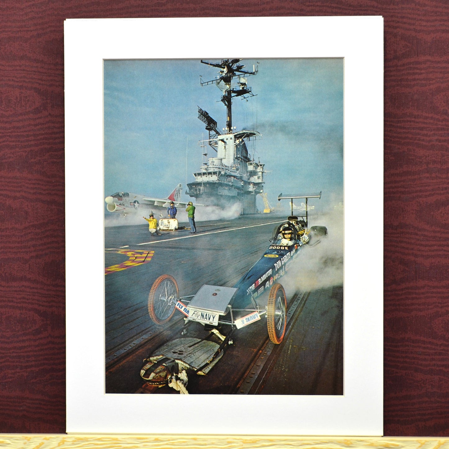 Don Garlits and F-14 Tomcat – Top Fuel "Swamp Rat XXII" on the USS Ranger Deck print 