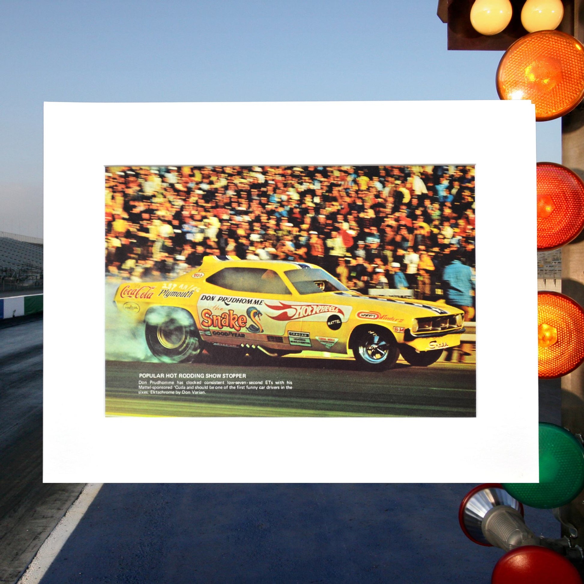 Don prudhomme hot wheels funny car print 