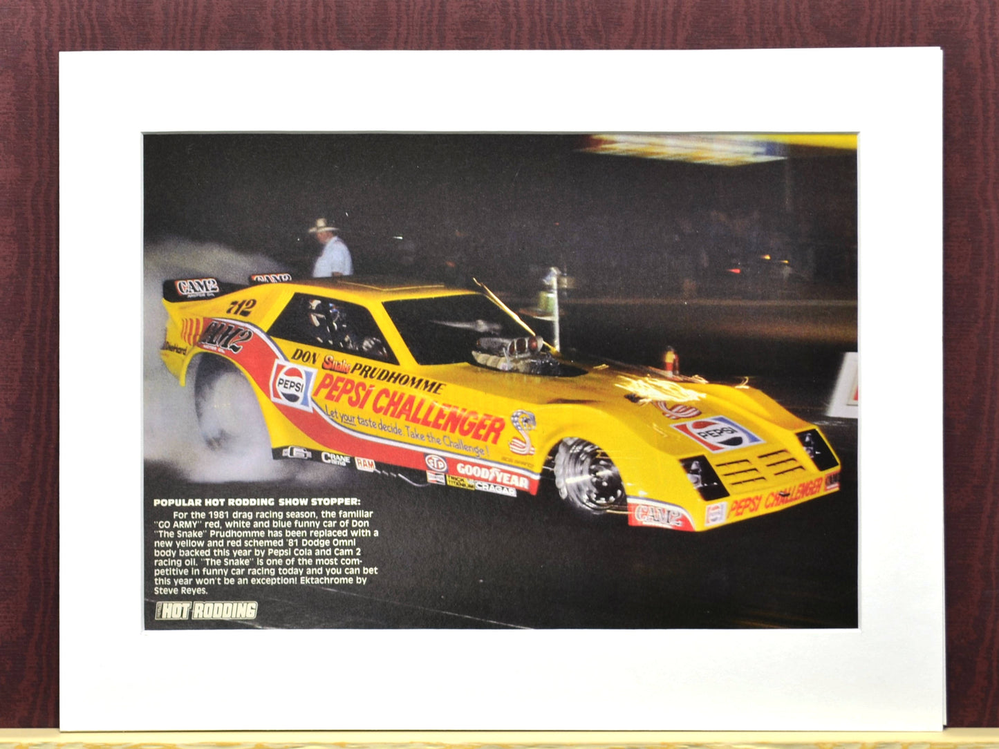 1981 Don "The Snake" Prudhomme Pepsi Challenger Funny Car – NHRA Drag Racing Icon - Vintage Art Garage