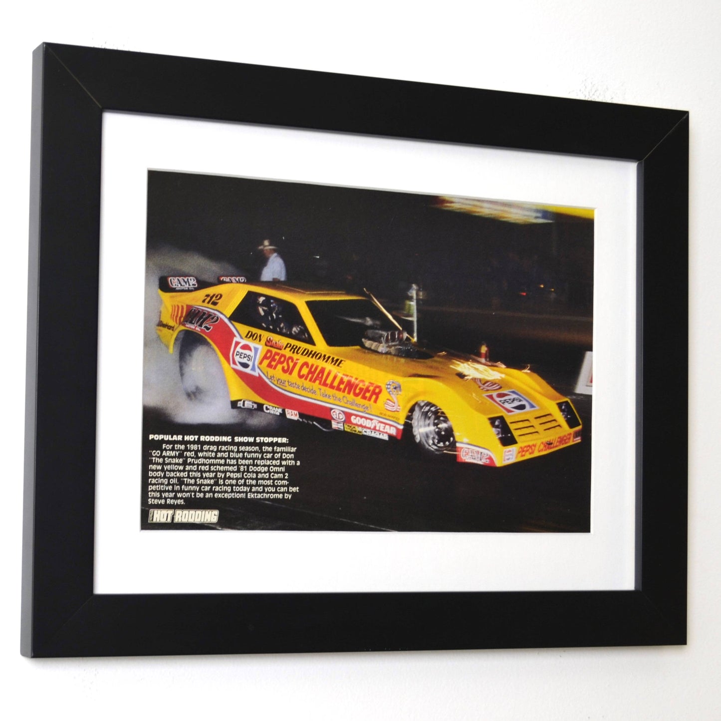 1981 Don "The Snake" Prudhomme Pepsi Challenger Funny Car – NHRA Drag Racing Icon - Vintage Art Garage