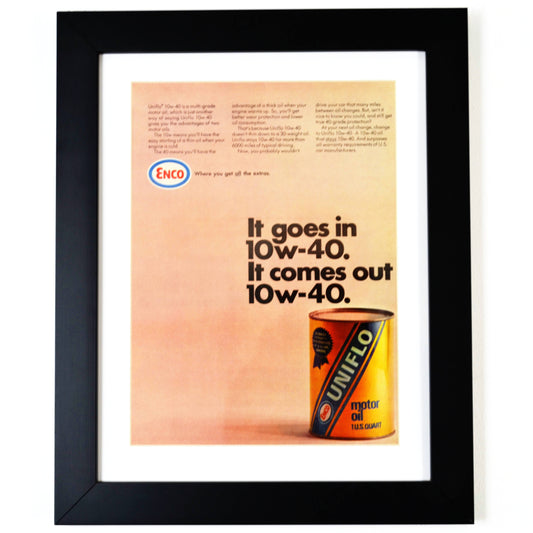 Fill Up on Nostalgia: Framed Enco Oil Print