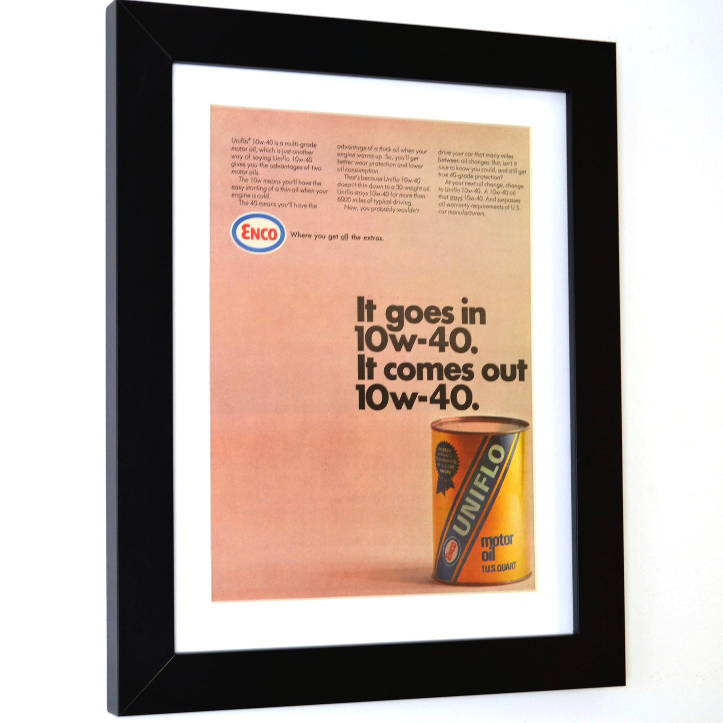 Fill Up on Nostalgia: Framed Enco Oil Print