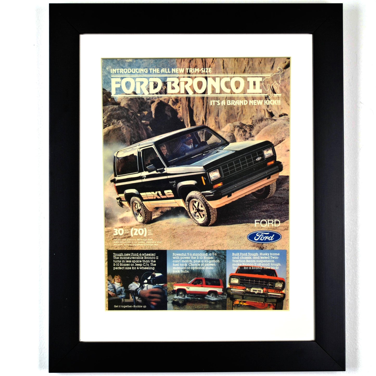  Framed 1984 Bronco II Ad 