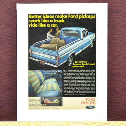 70's Ford truck print advertisement