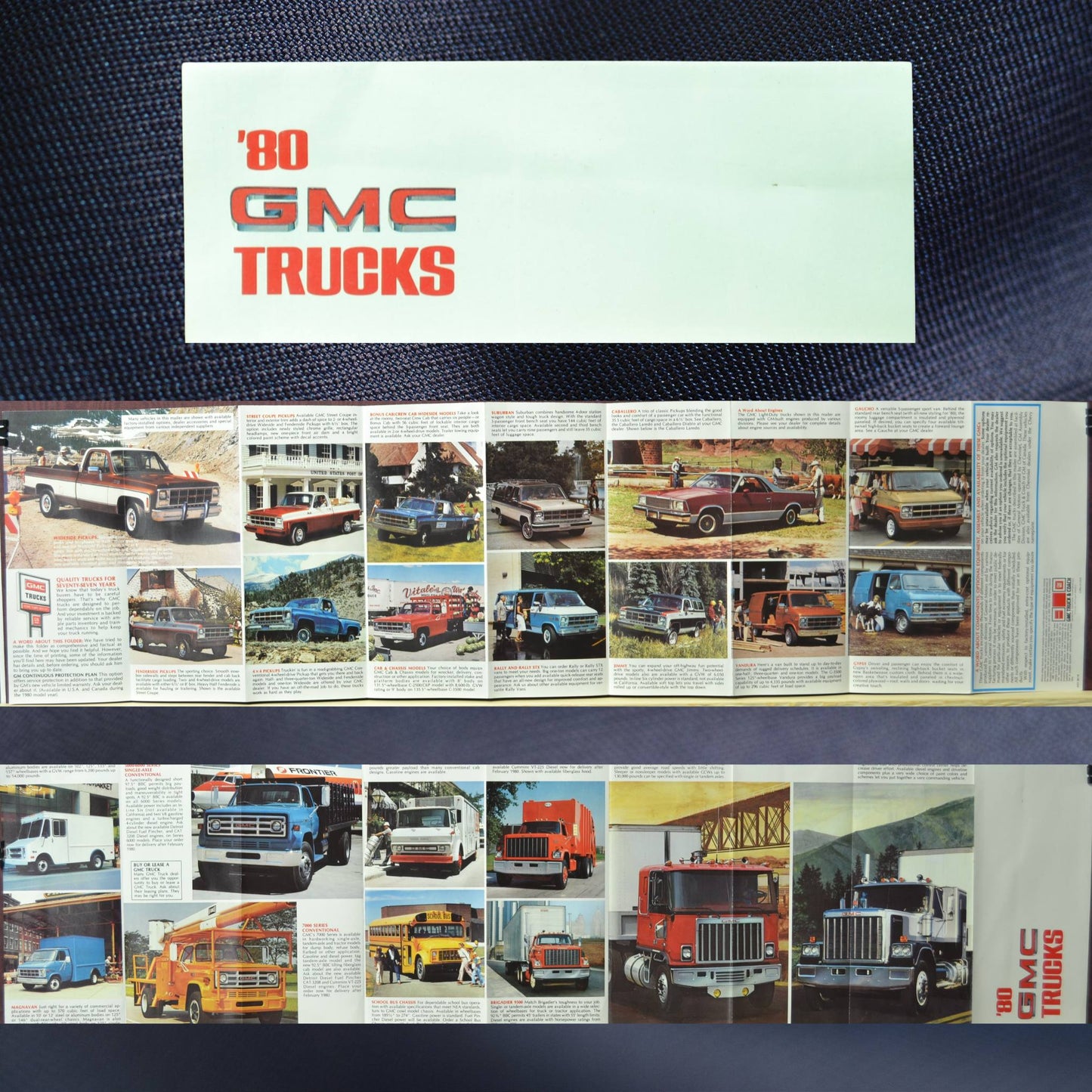 1980 gmc trucks foldout brochure