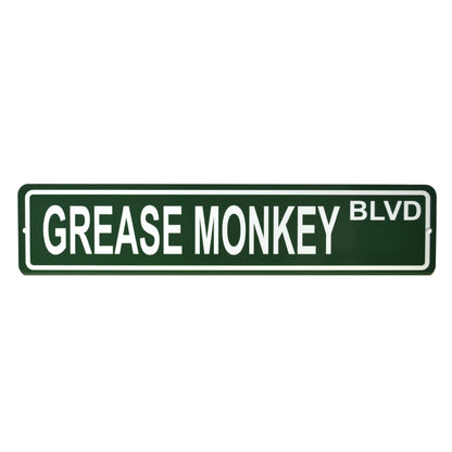 grease monkey Blvd. street sign