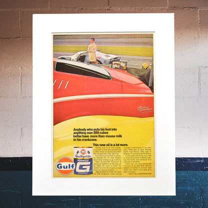 1968 Gulfpride Formula G Ad – Ford GT-40 Vintage Petroliana Wall Art