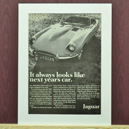 Vintage Jaguar XKE Print Ad 