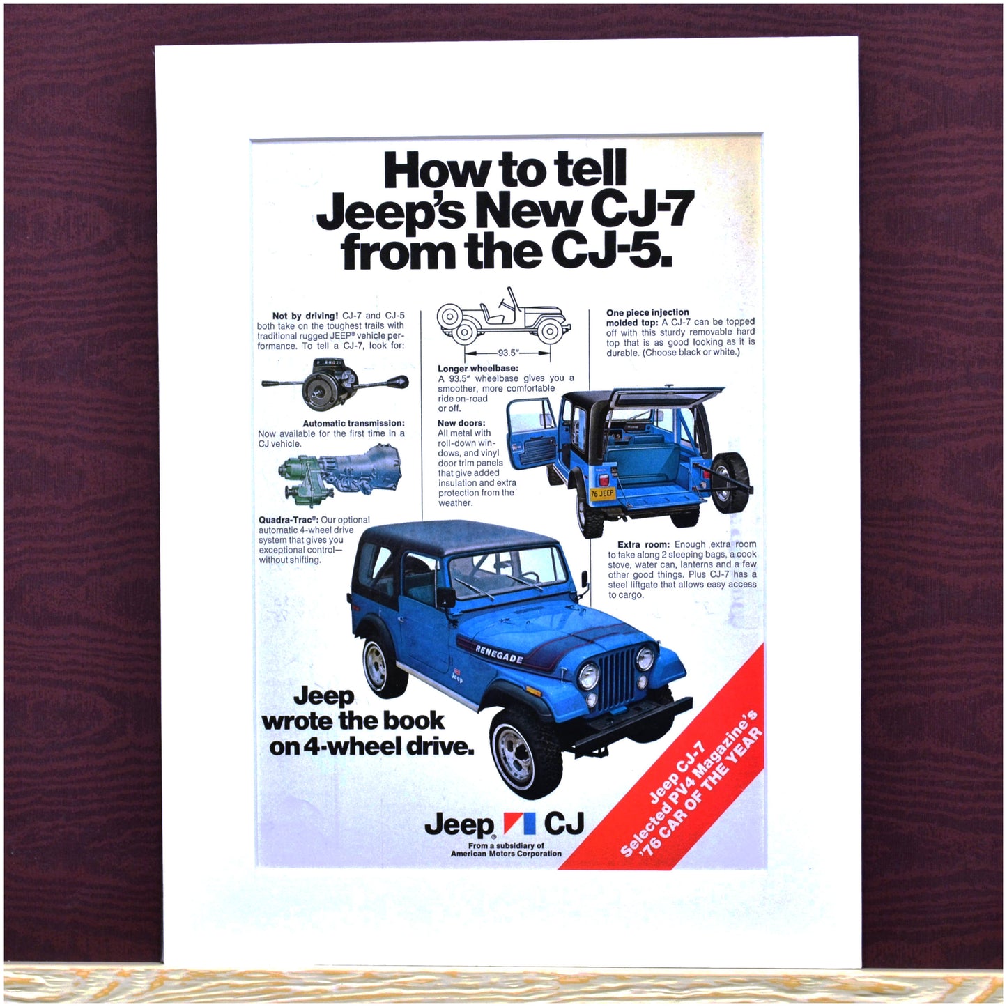 Own a Piece of Jeep History: Framed CJ Classic Ad