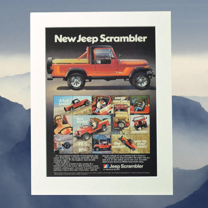 1981 Jeep Scrambler Vintage Print Ad