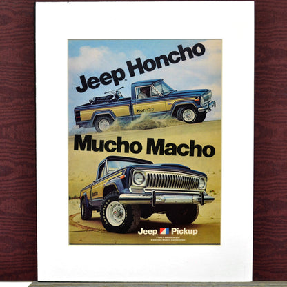 1979 Jeep Honcho pick up truck print ad