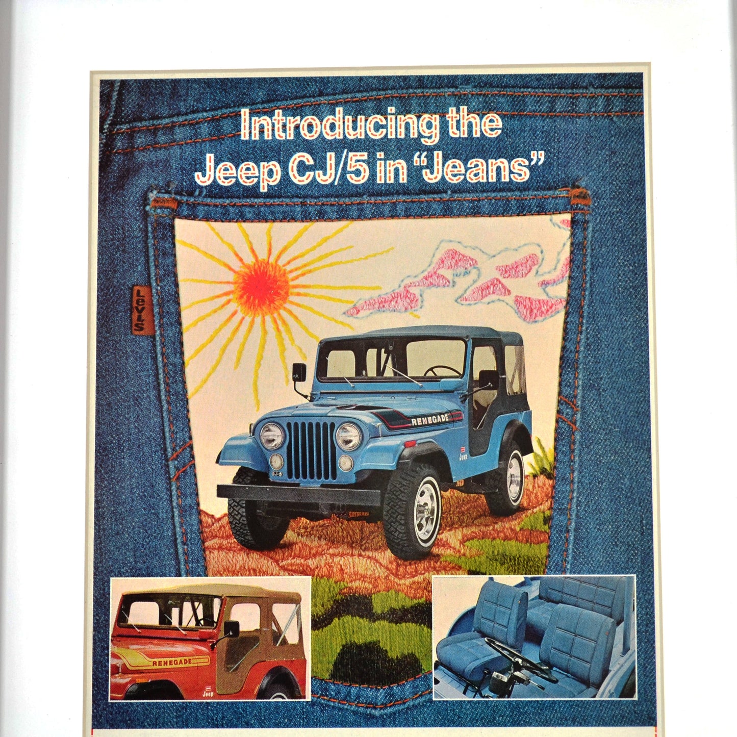 Framed Adventure: 1974 Jeep CJ Renegade Wall Art