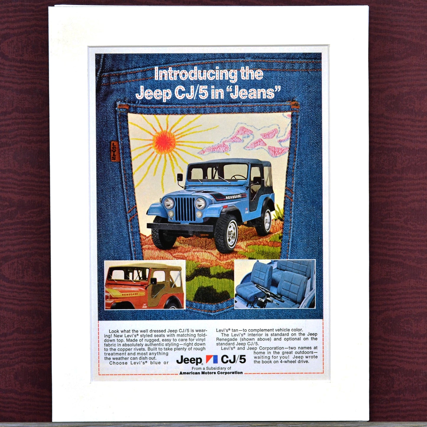  1974 Jeep CJ Renegade Wall Art