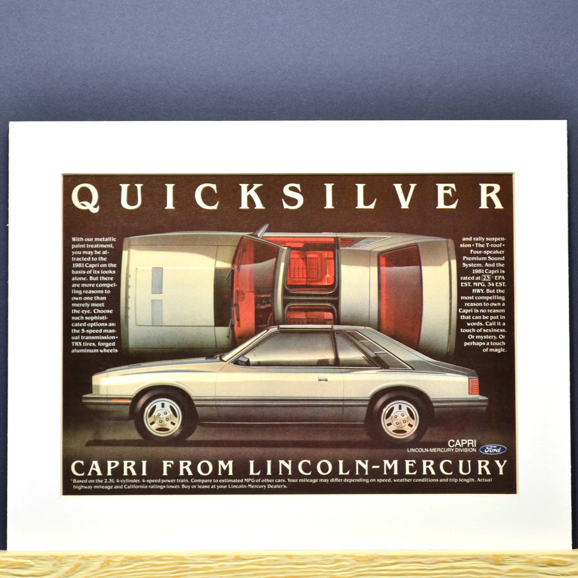 1981 Mercury Capri print 