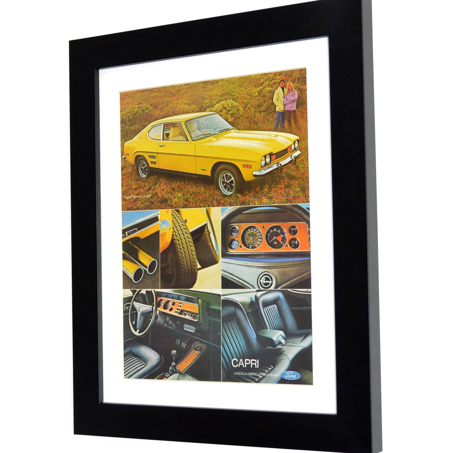 1972 Mercury Capri: Framed retro Car Advertisement side view