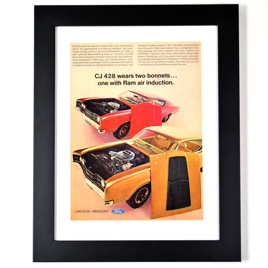 1969 Mercury Cobra Jet Ad - Vintage Muscle Car Wall Decor