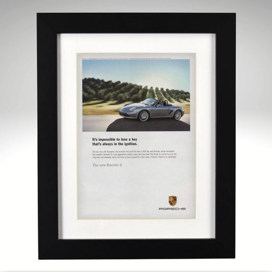 2005 Porsche Boxster S framed vintage ad 12x15 wall art