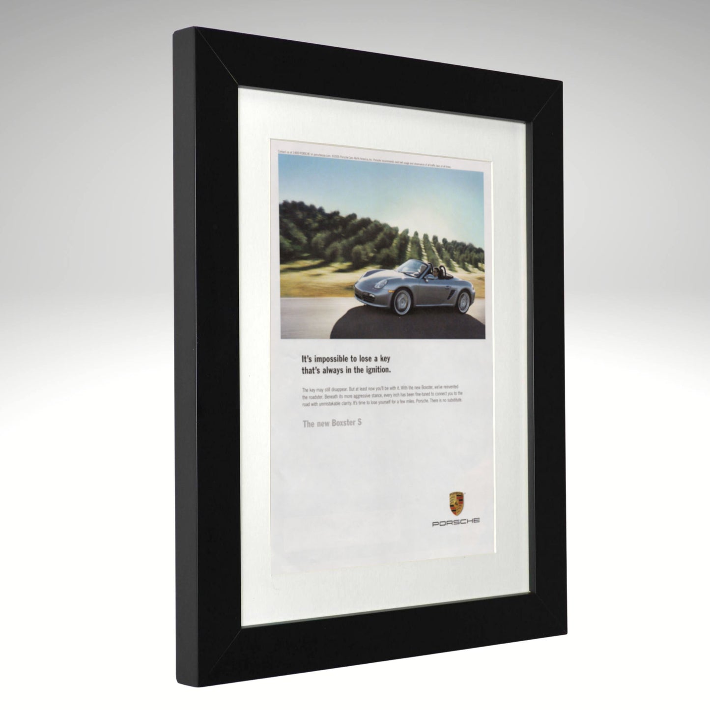 2005 Porsche Boxster S Framed Print 12x15 Vintage Car Ad Wall Art