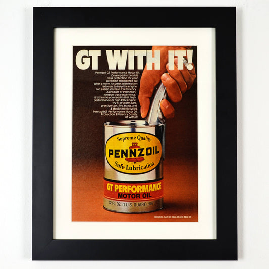 Penzoil nostalgic print advertisement framed