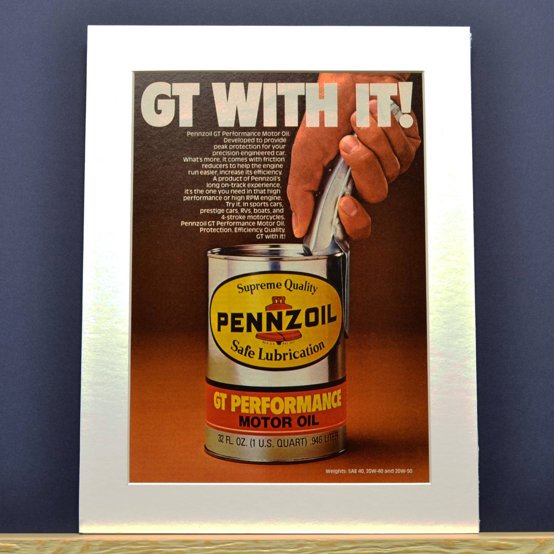 Penzoil nostalgic print advertisement