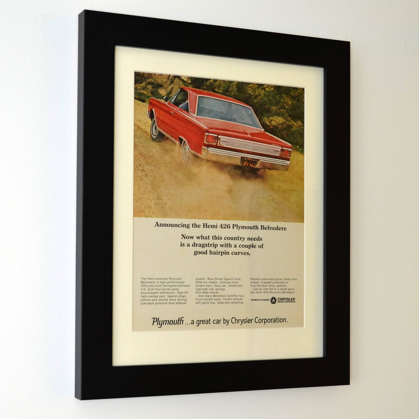 Unleash the Power: 1966 Belvedere Hemi 426 Framed Art