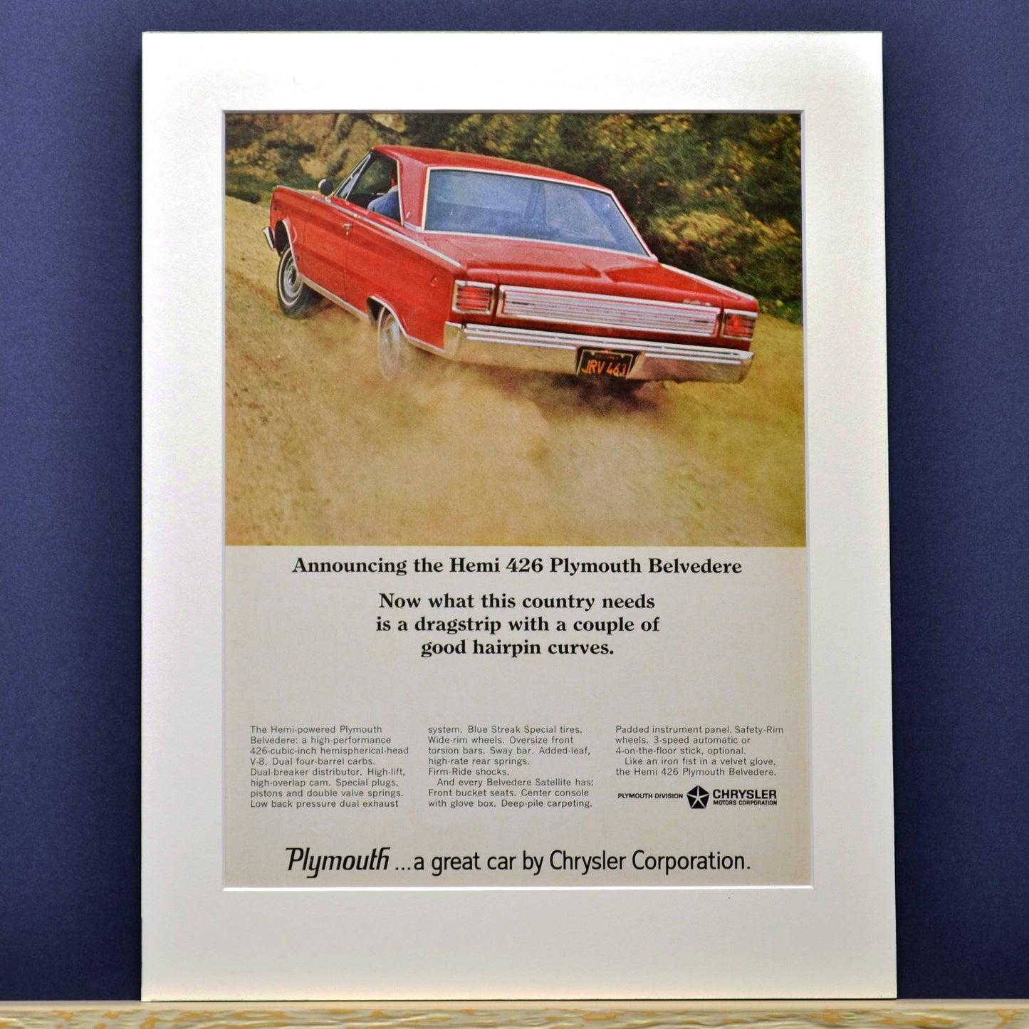 Unleash the Power: 1966 Belvedere Hemi 426 Framed Art