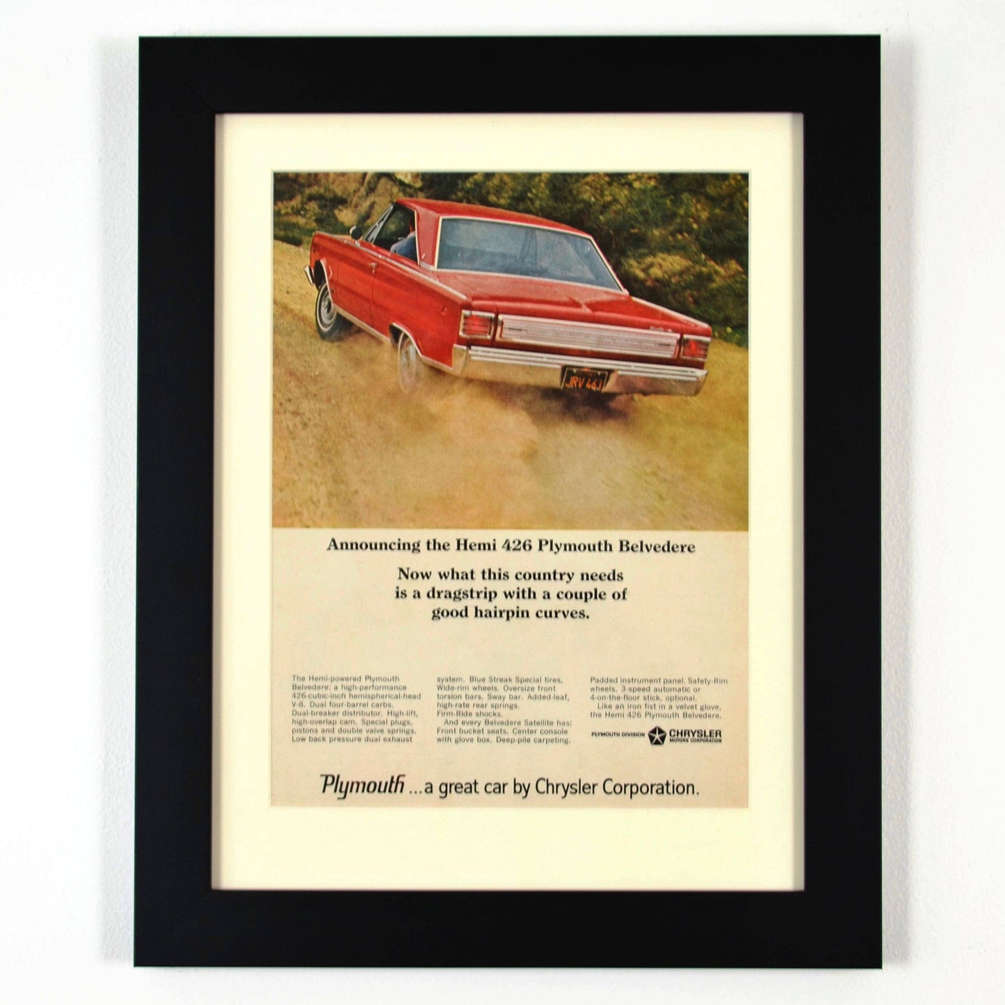 Unleash the Power: 1966 Belvedere Hemi 426 Framed Art