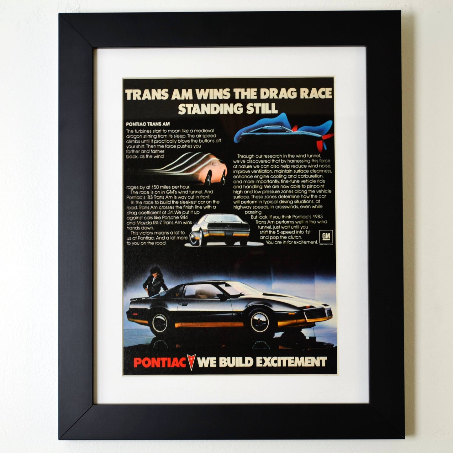 1983 Firebird Trans Am Ad - Classic Muscle Car Framed Art