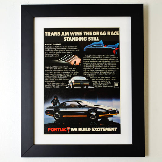 1983 Firebird Trans Am Ad, framed