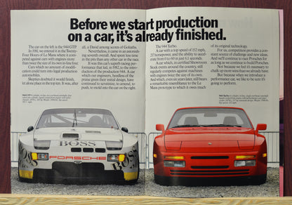 Porsche 40-Year Anniversary Sales Brochure – 1988 Collector Insert with Fold-Out Poster
