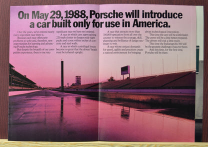 Porsche 40-Year Anniversary Sales Brochure – 1988 Collector Insert with Fold-Out Poster