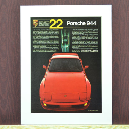 Vintage Porsche 944 Print Ad