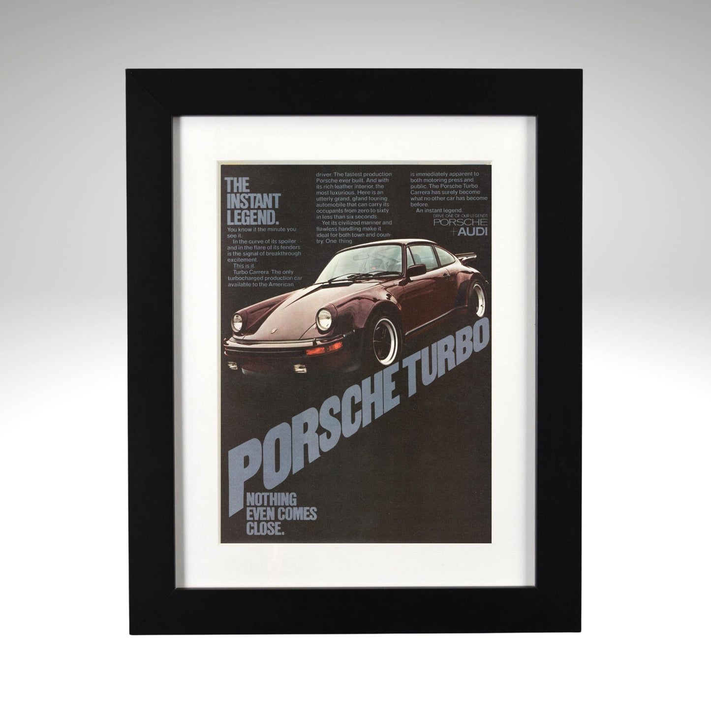 1980s-porsche-911-turbo-carrera-framed-10x13-vintage-print-ad
