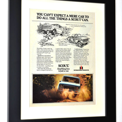 1979 International Scout Print, side view, framed