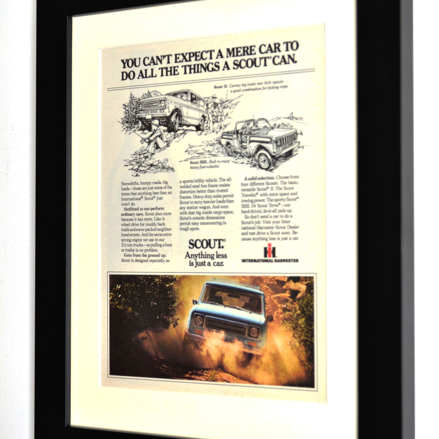 1979 International Scout Print, side view, framed