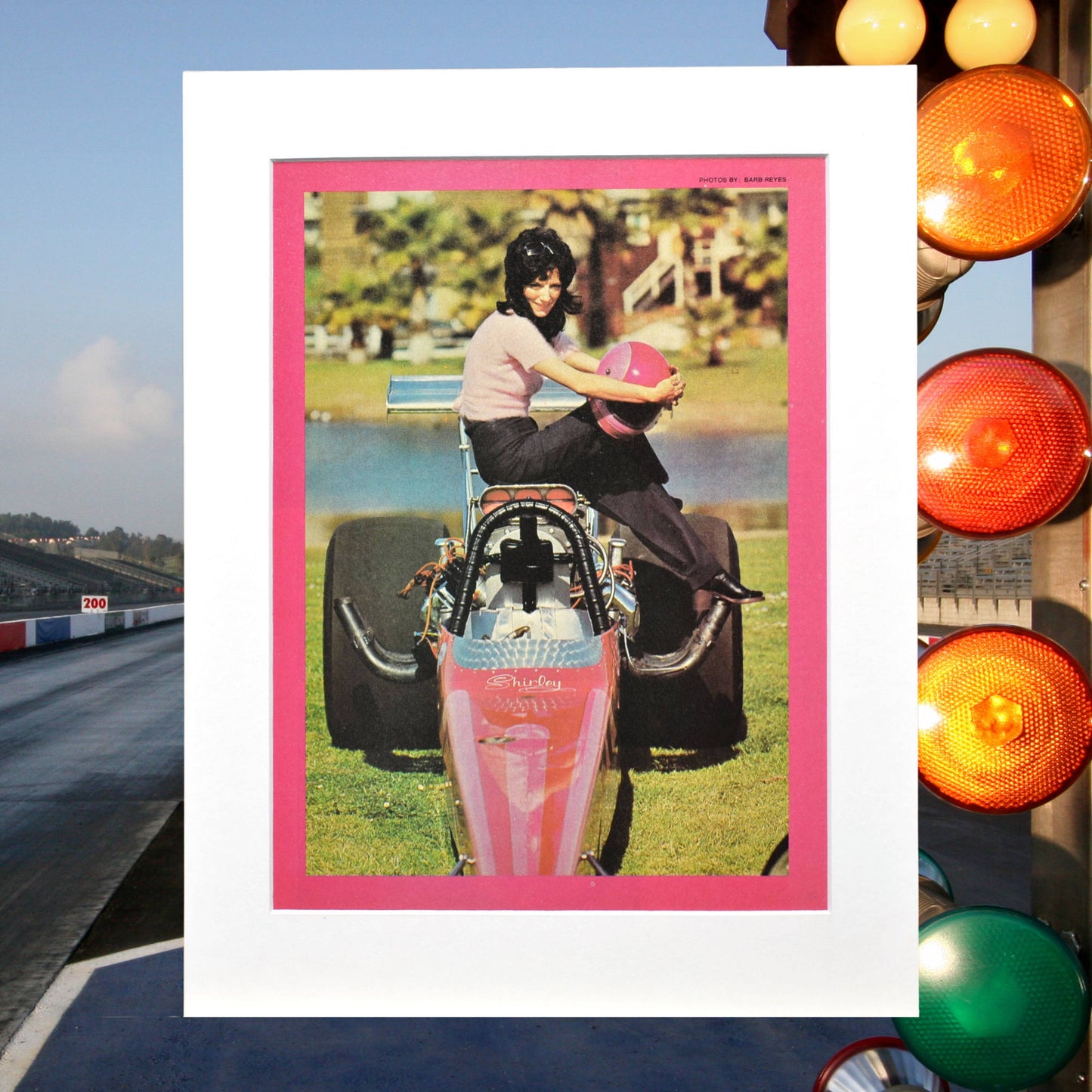 Shirley Muldowney drag racing print