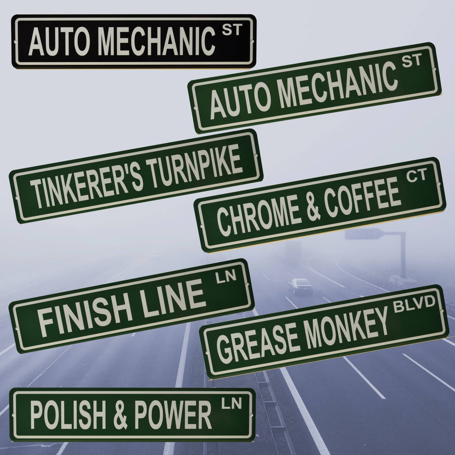 street signs vintage art garage