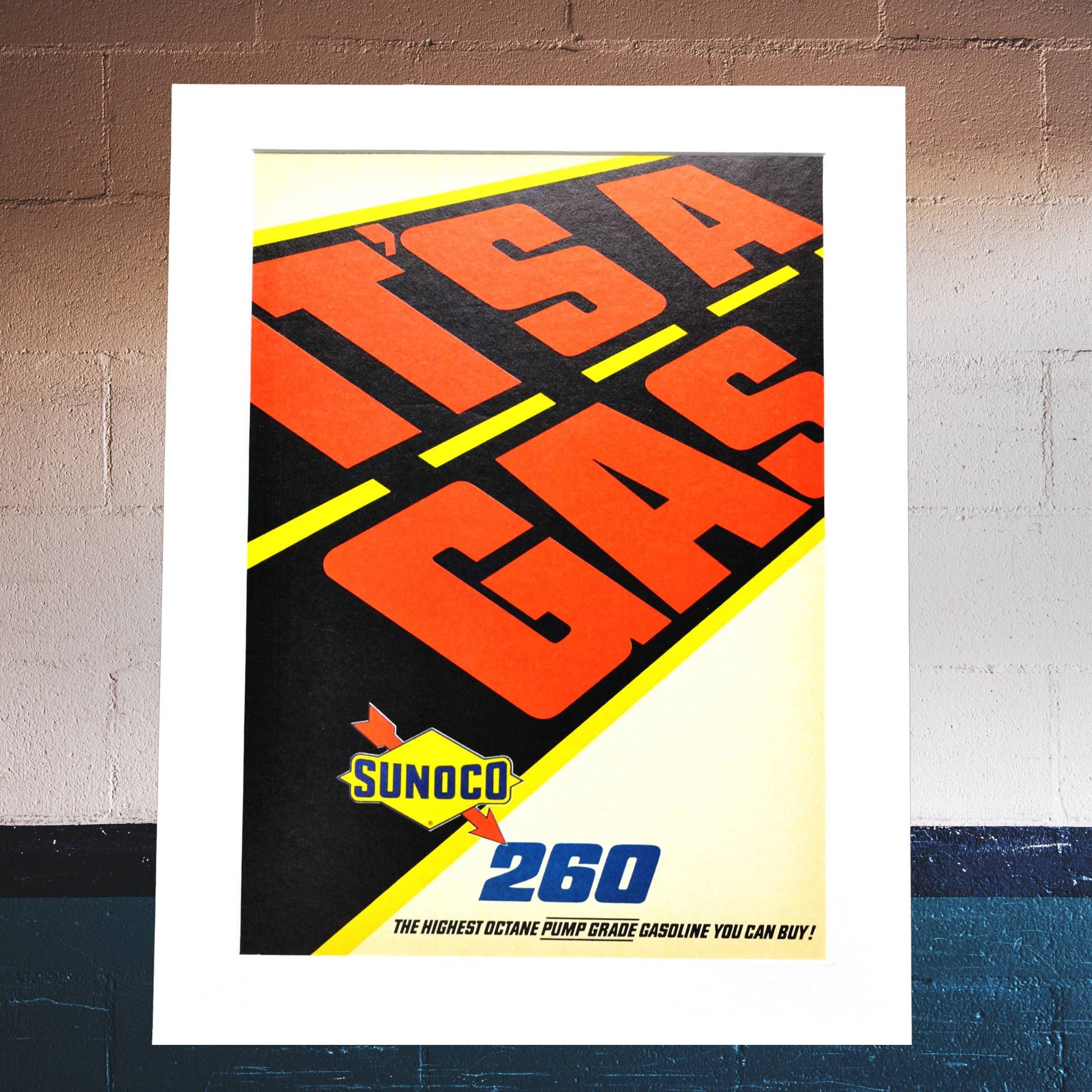 Sunoco 260 Gasoline Vintage Ad – Hot Rod Collectible Wall Art