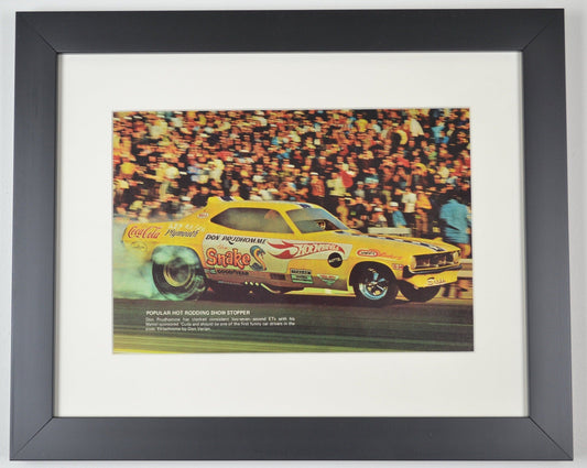 Hot wheels funny car framed wall art