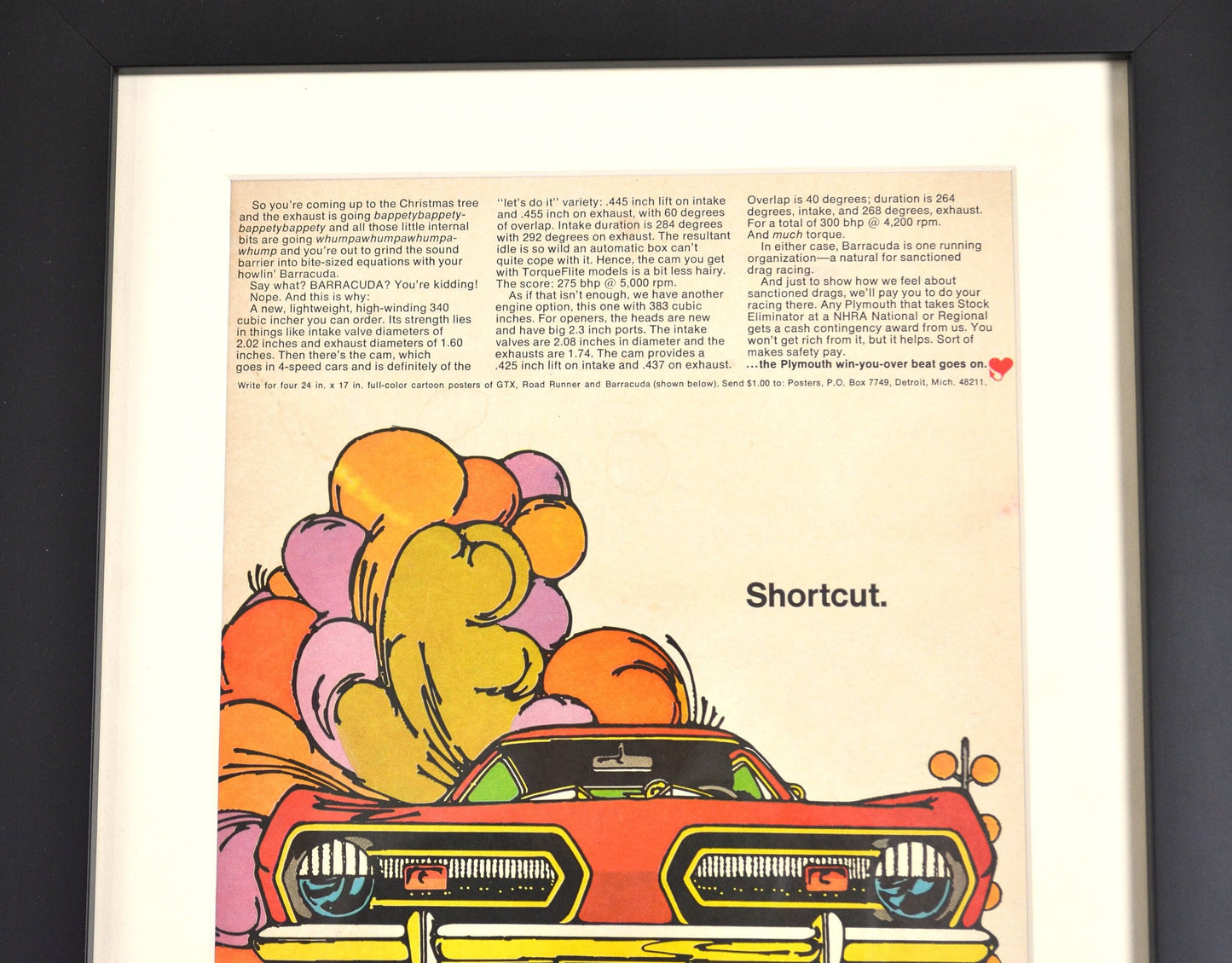 Plymouth Barracuda vintage NHRA drag racing print