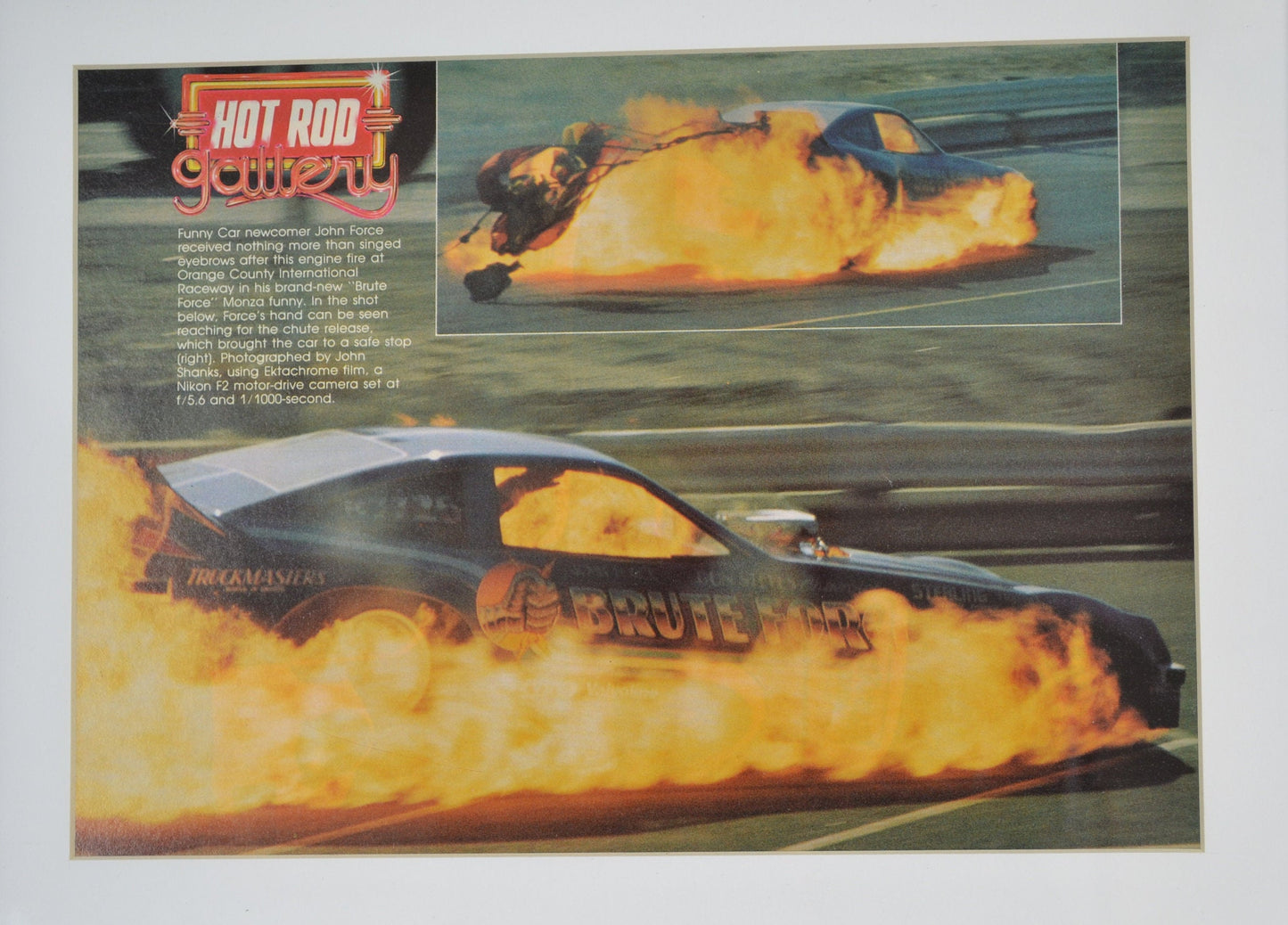 Own a Piece of Drag Racing History: John Force Vintage Print