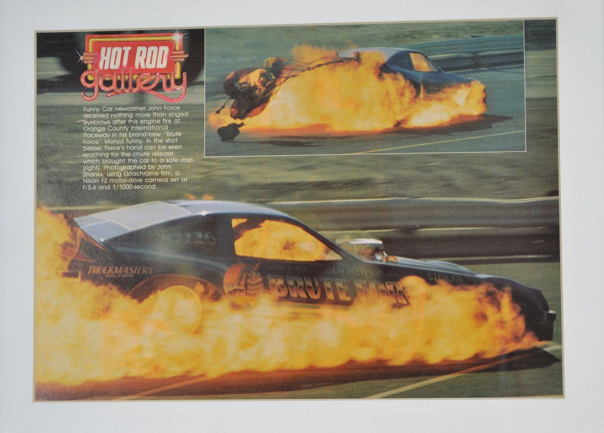 Own a Piece of Drag Racing History: John Force Vintage Print