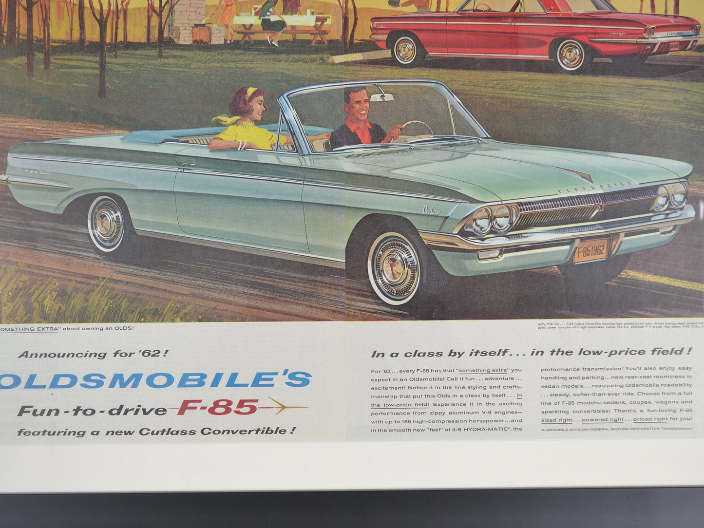 Oldsmobile Cutlass convertible classic car wall art