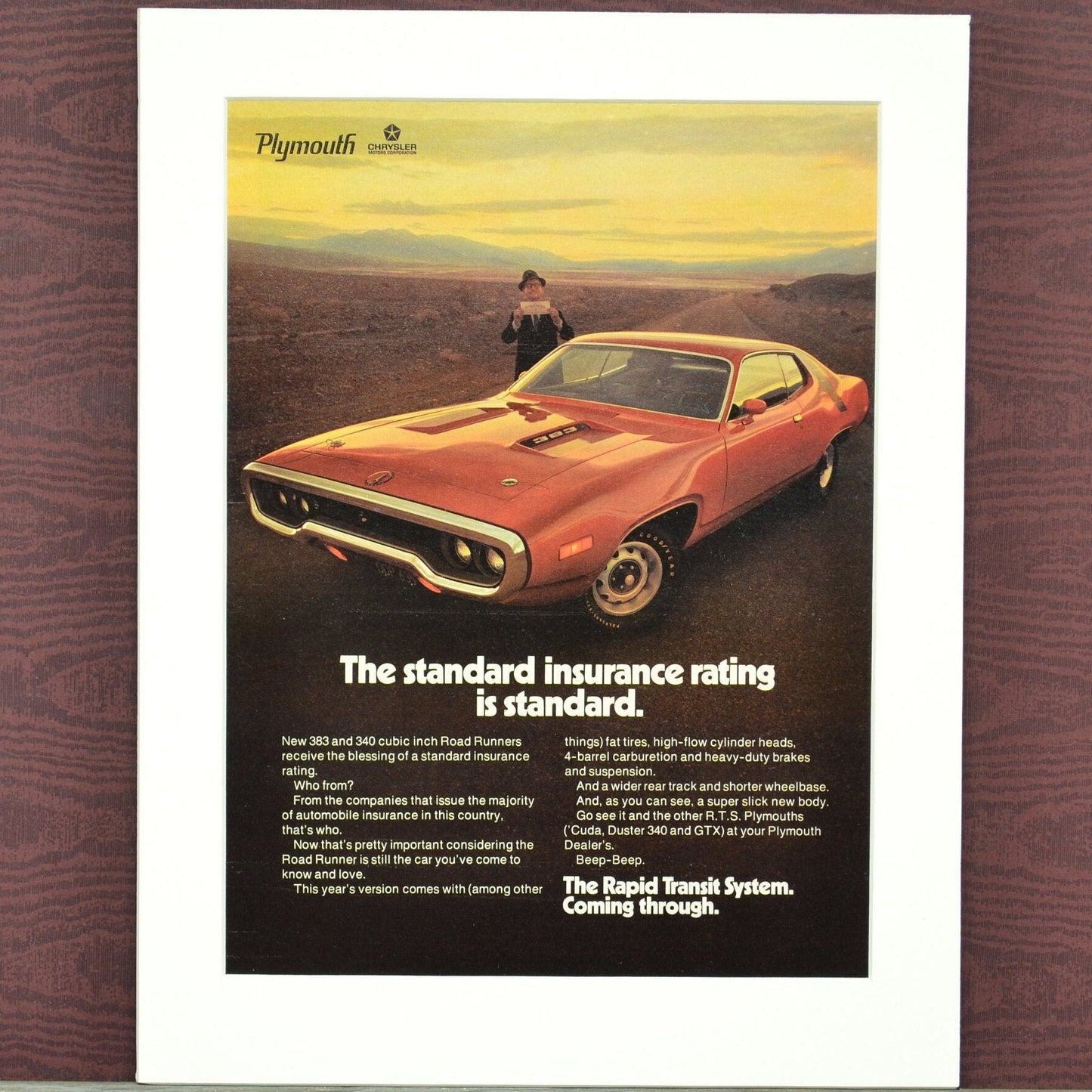 1971 Plymouth Roadrunner ad